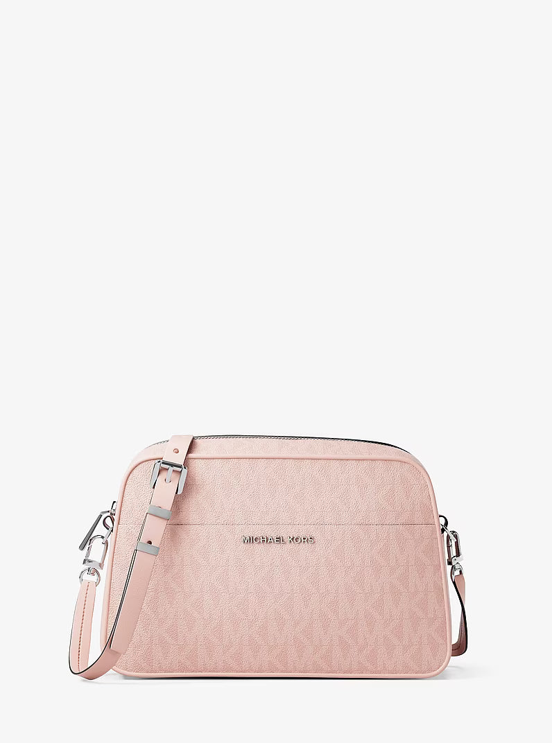 Jet Set Small Signature Logo Camera Crossbody Bag