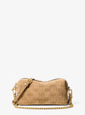 Bryant Small Logo Embossed Suede Convertible Crossbody Bag