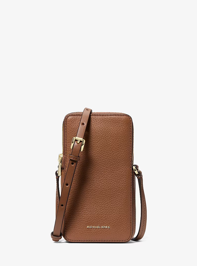 Jet Set Small Pebbled Leather Smartphone Crossbody Bag