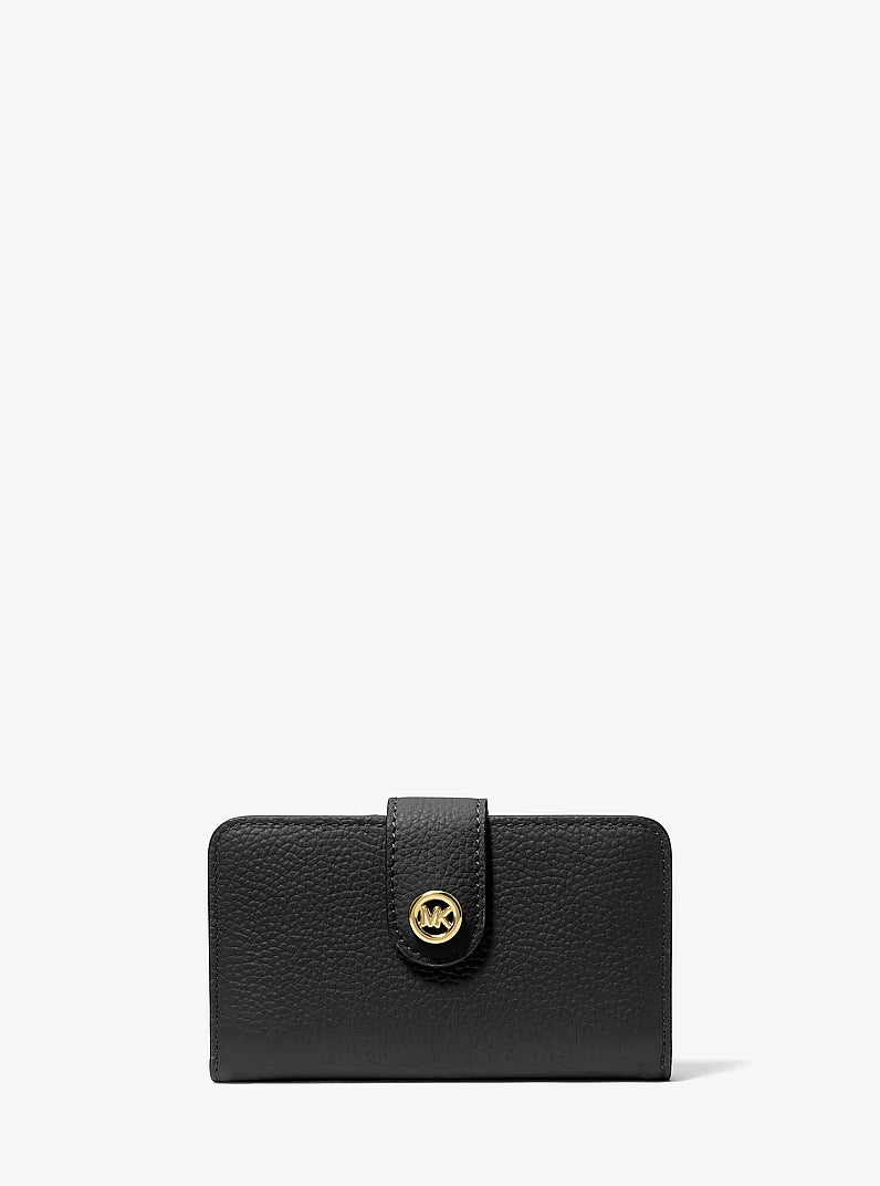 MK Pop Charm Medium Pebbled Leather Wallet