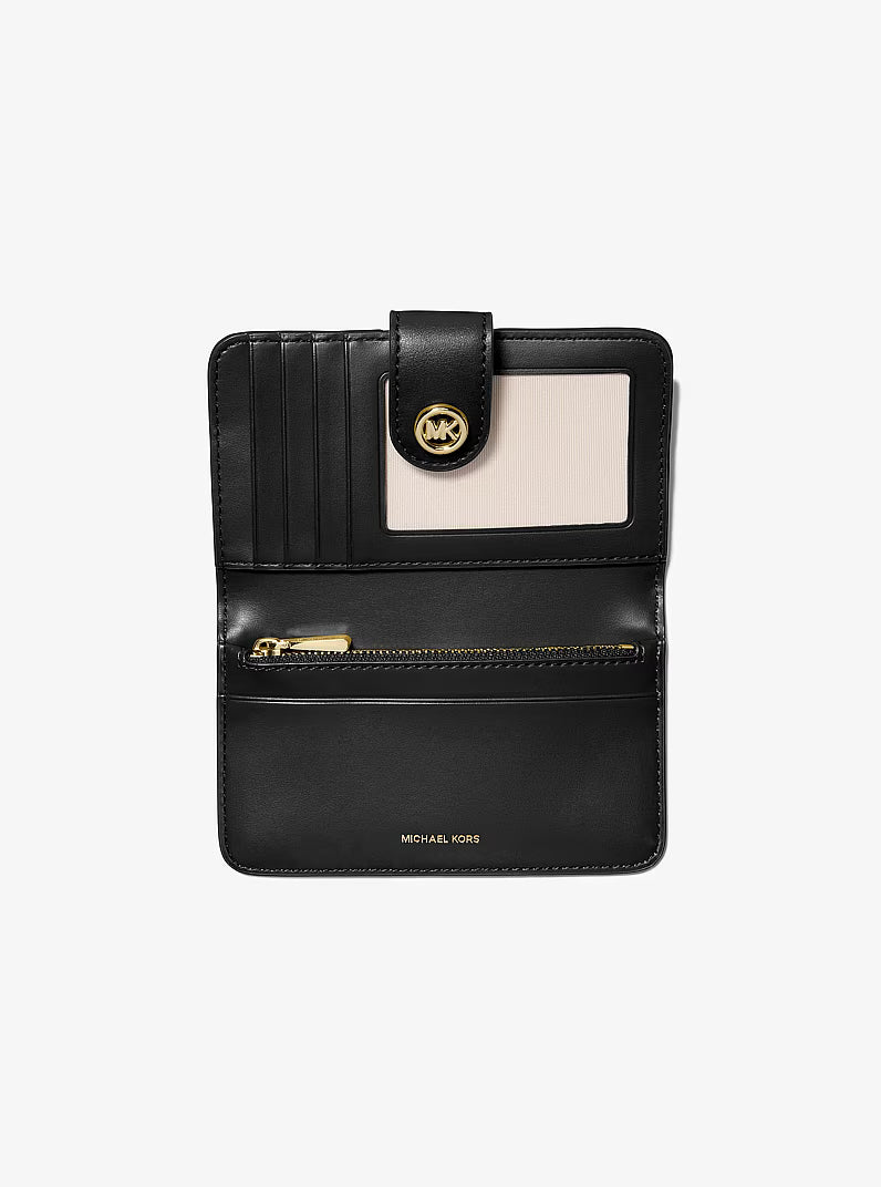 MK Pop Charm Medium Pebbled Leather Wallet
