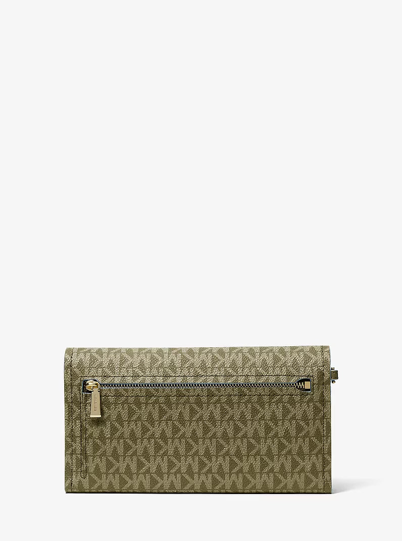 Jet Set Medium Signature Logo Convertible Wristlet