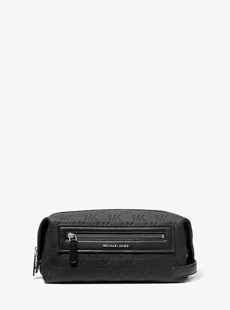 Jet Set Logo Embossed Leather Travel Kit
