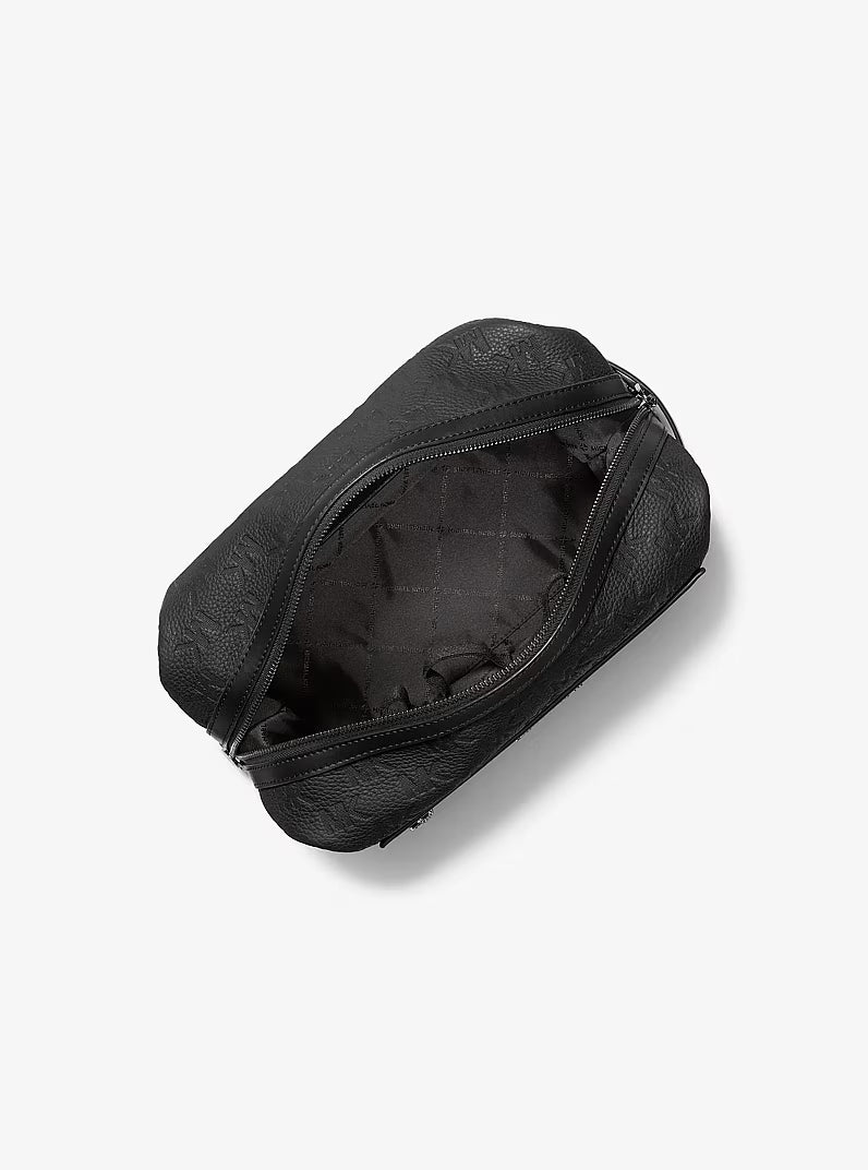 Jet Set Logo Embossed Leather Travel Kit