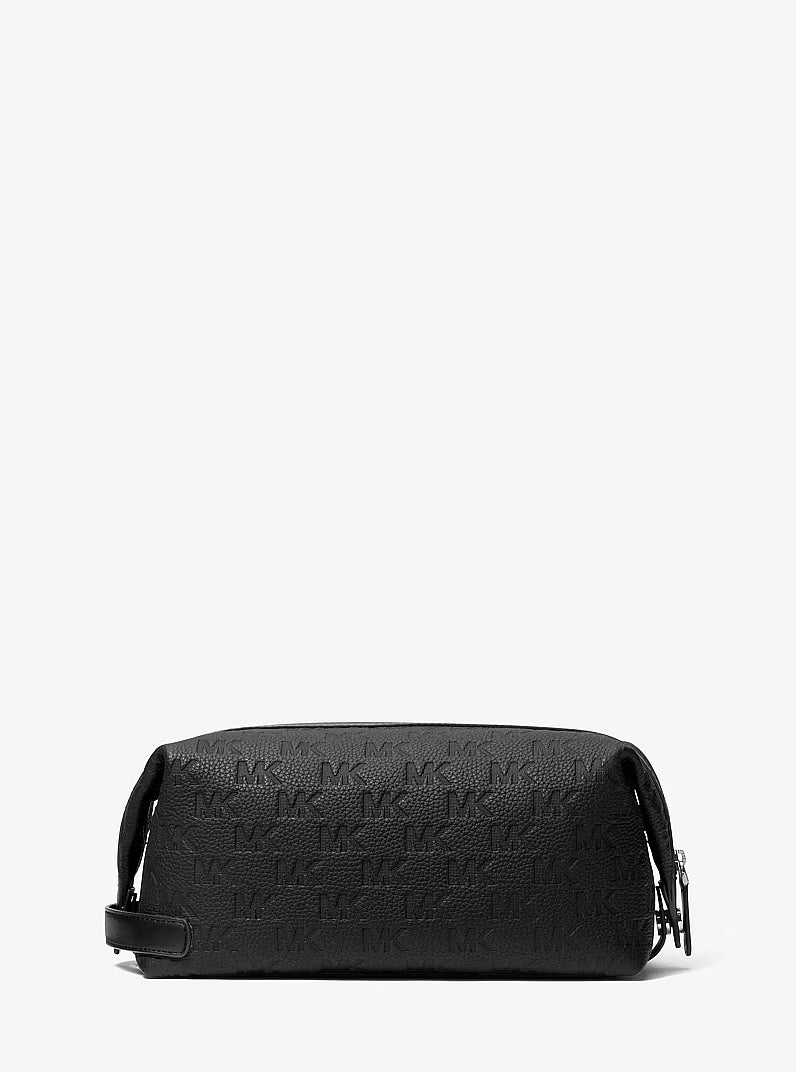 Jet Set Logo Embossed Leather Travel Kit